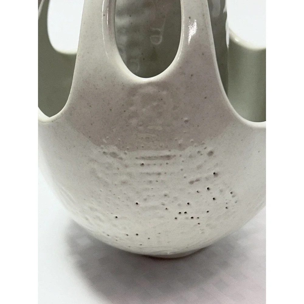 Off White Artisan Ceramic‎ Vase - Handmade Art Pottery
